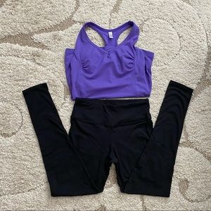 Active set yoga top & leggings